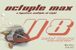 Octuple max -2 fonts-, a Sans Serif Font by deFharo