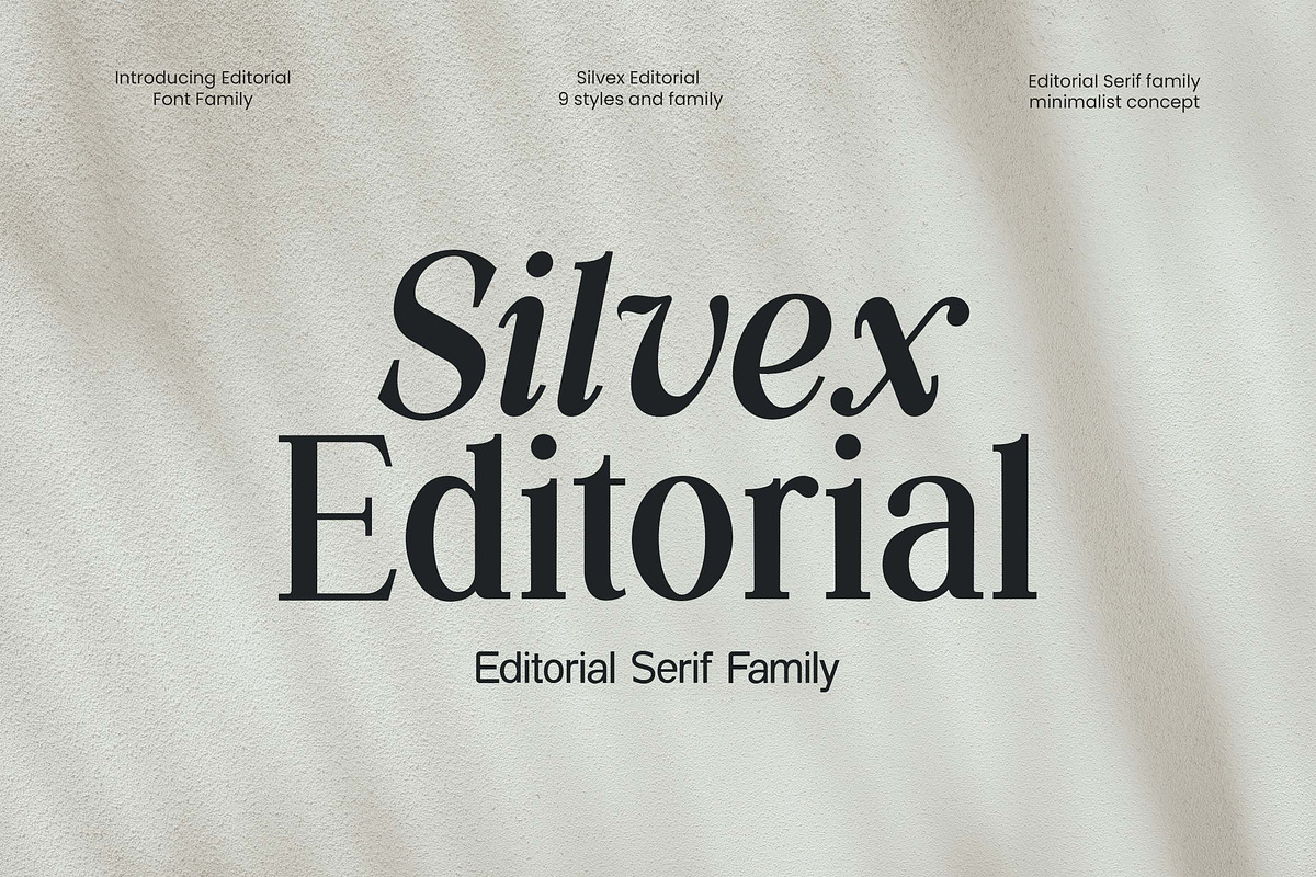 Silvex Editorial Serif Family Font, a Serif Font by UICreative (Photo 1 of 13)