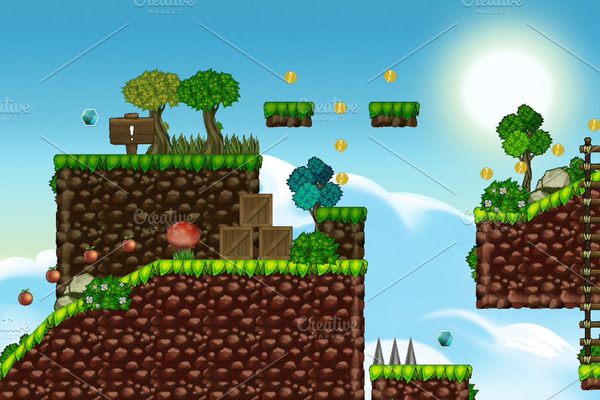 Platformer tileset 1: toon preview 2
