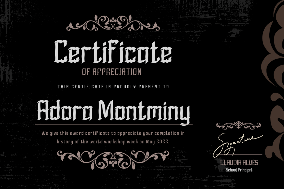 RHESON Blackletter font, a Blackletter Font by twinstd (Photo 2 of 13)