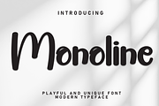 Moonoline | Script Font, a Handwritten Font by Scratchones (Thumbnail 1 of 8)
