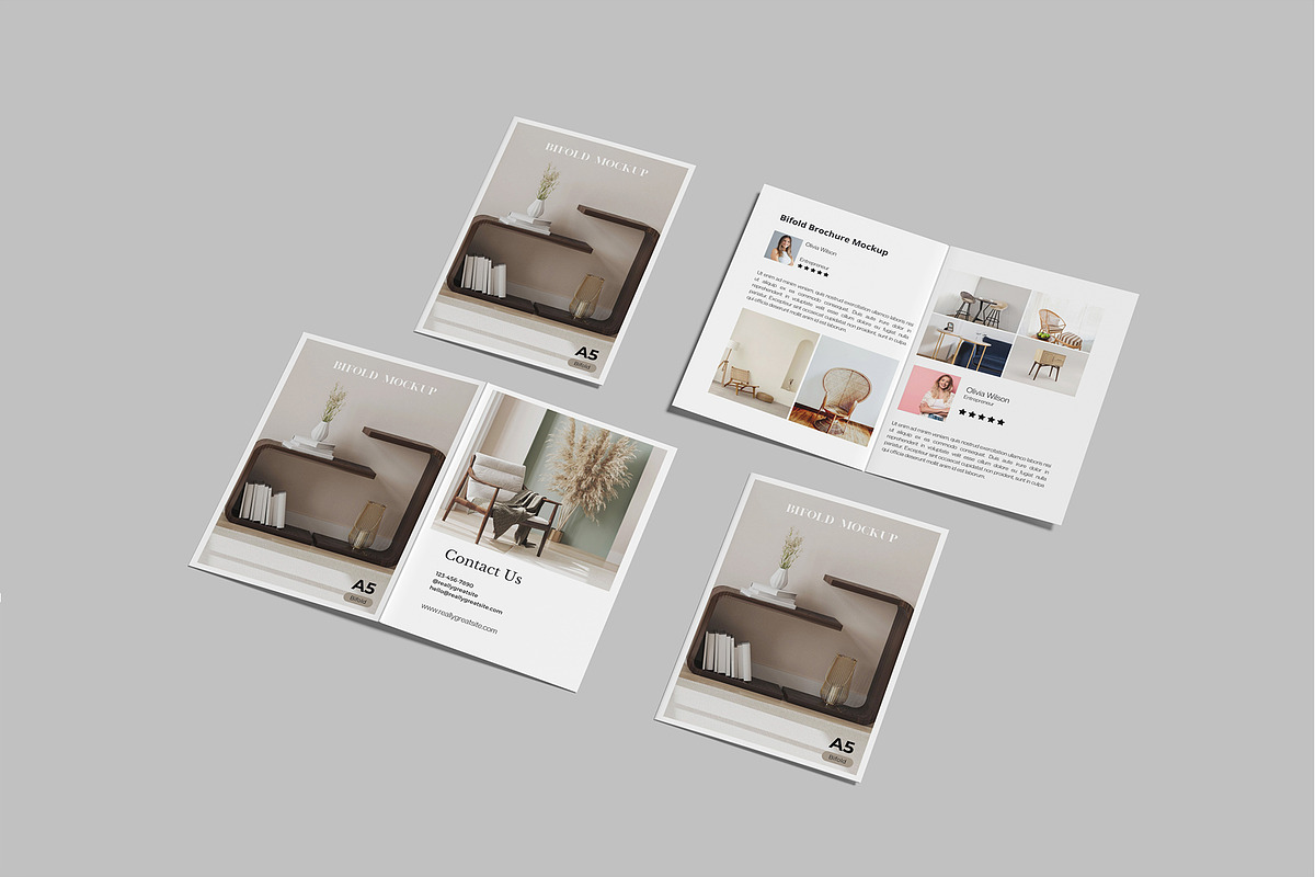 A5 Bifold Brochure Mockup, a Brochure Template by rizalamora (Photo 9 of 11)