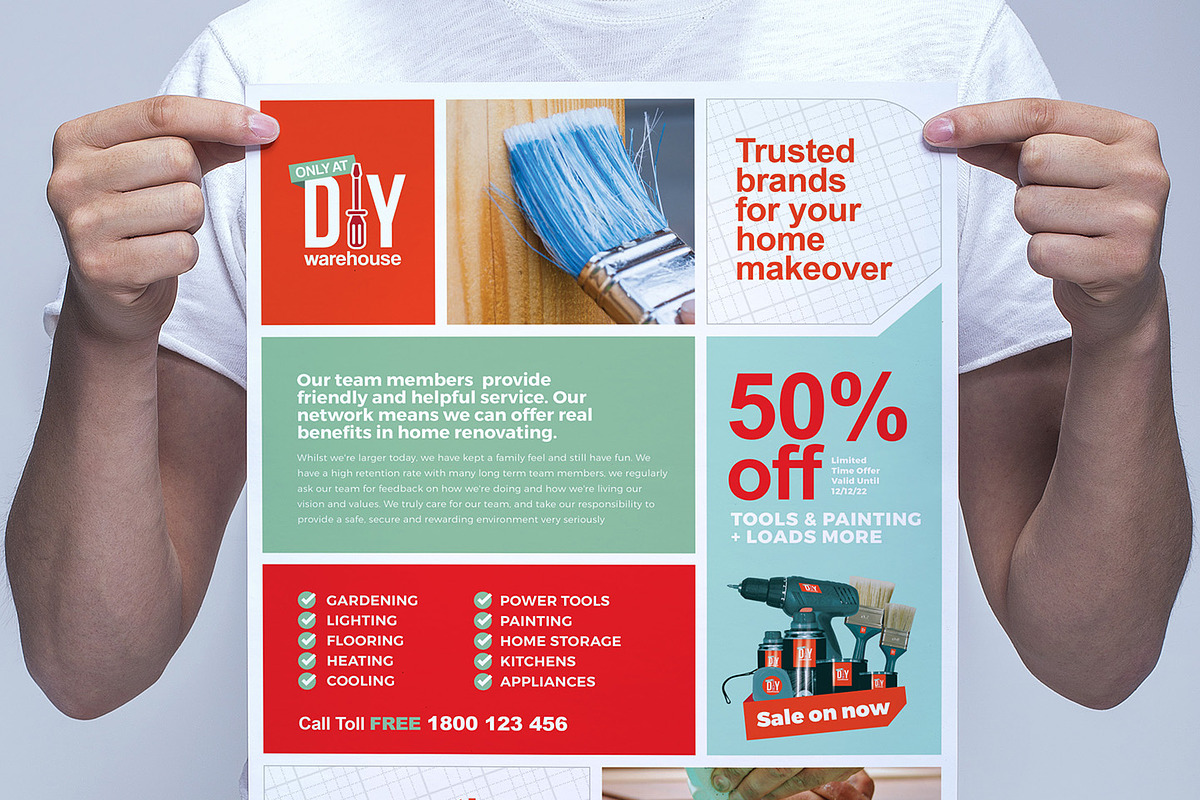 DIY Tool Supply Poster Template, a Flyer Template by BrandPacks ...