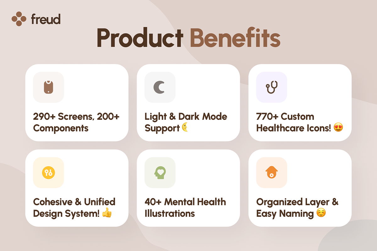 freud UI Kit: AI Mental Health App, an UI Kit Template by strangehelix.bio (Photo 2 of 10)