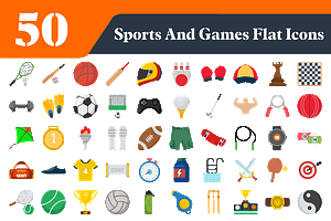 Sports and Games Flat Icons Bundle, a Duotone Icon by EllaMaiyaali