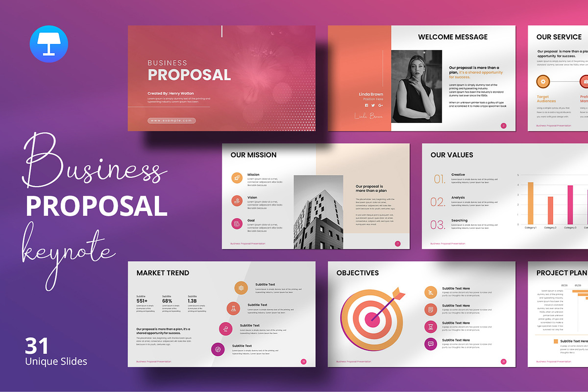 Business Proposal Keynote Template, a Presentation Template by Design Vault (Photo 1 of 5)