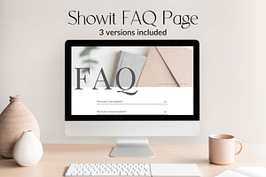 Showit FAQ Page Add-On Template