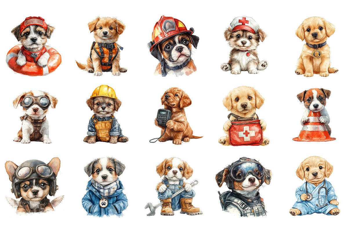Paw Patrol Clipart Bundle, an Illustration by Designking (Photo 2 of 5)
