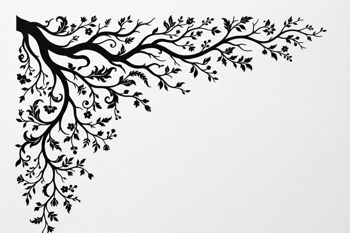 50 Tree Branch Corner Silhouette, a Decorative Illustration by Amazin_art (Photo 12 of 27)
