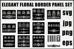 Elegant Floral Border Panels, an Object Graphic by abu67222