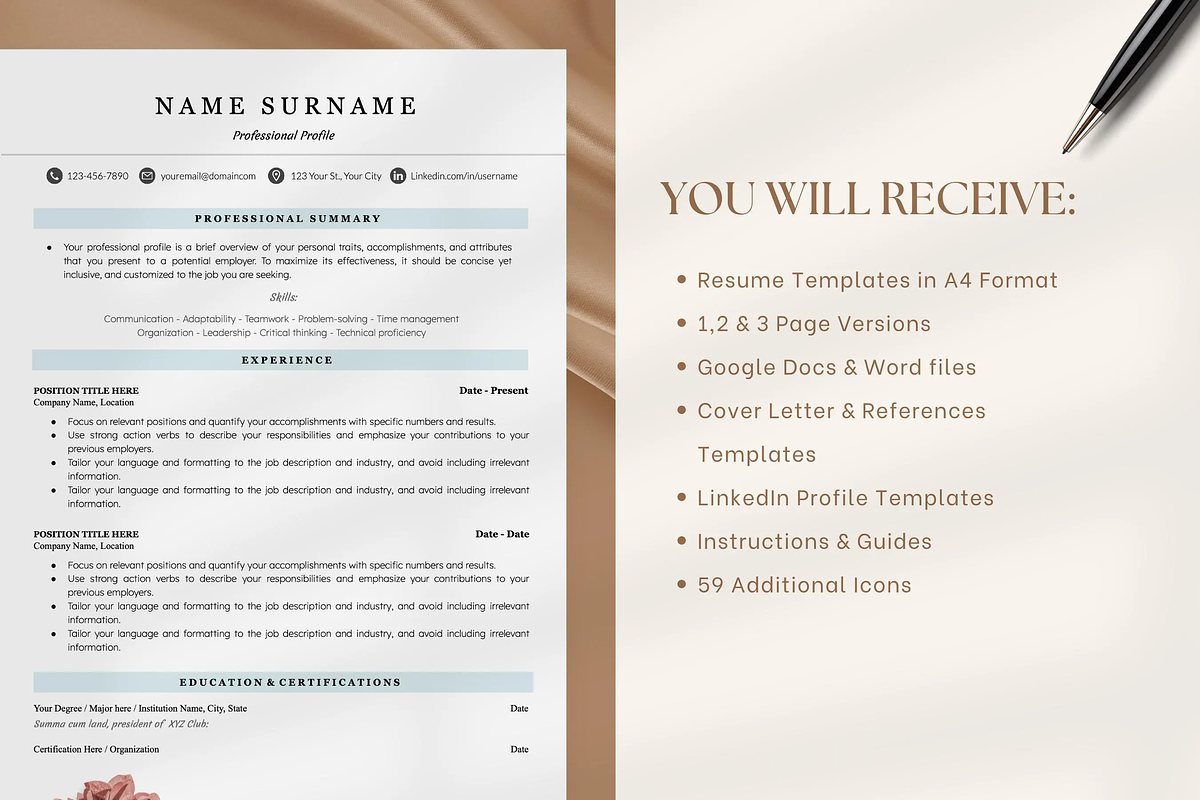 Academic Resume Template, a Resume Template by OkiDocs Resume Templates (Photo 6 of 11)
