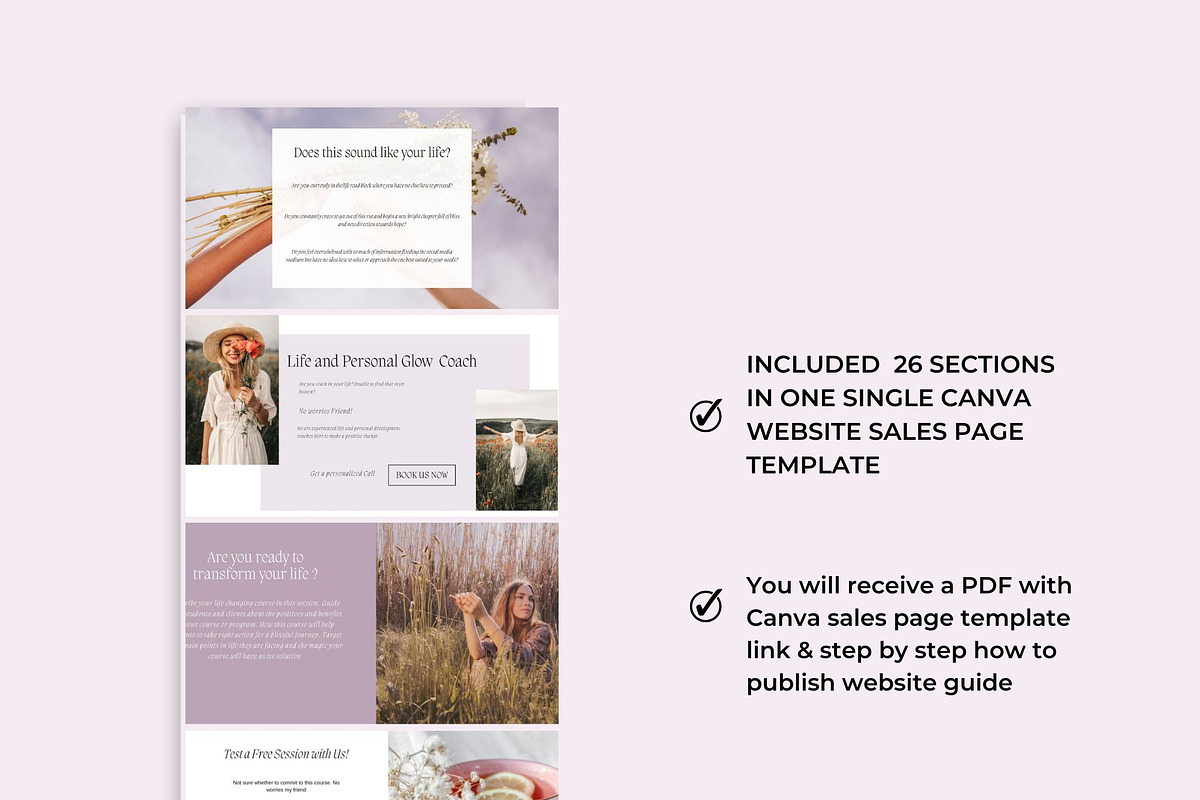 Canva Sales Page Template, a Landing Page Template by Deepa Template Studio (Photo 3 of 10)