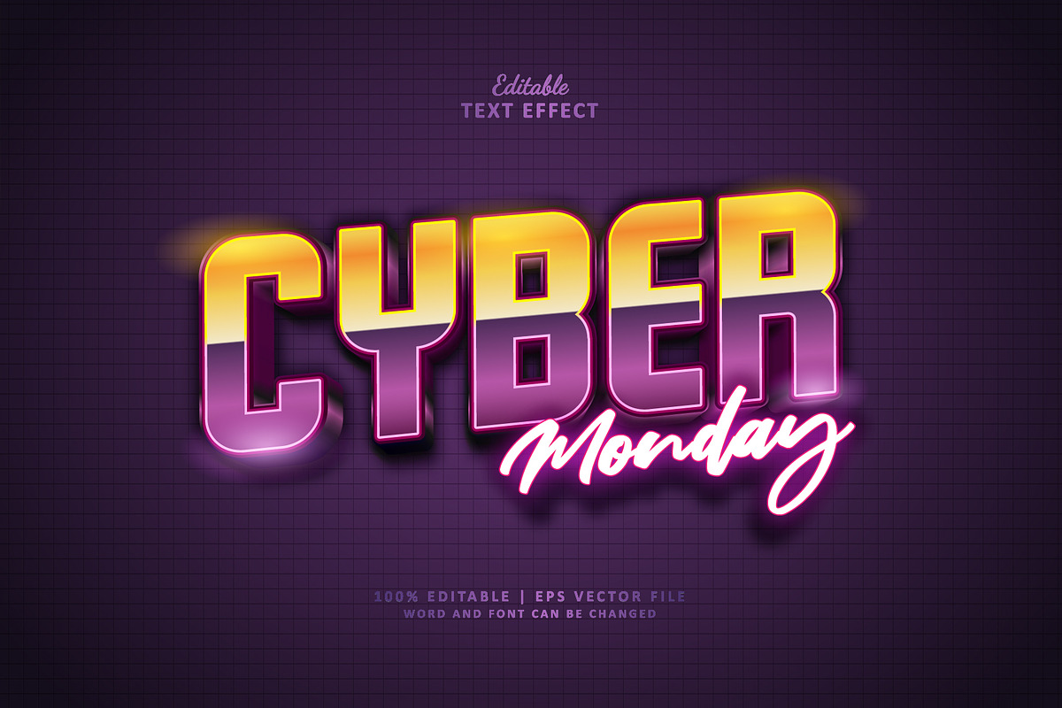 Text Effect Cyber Monday, a Layer Style Add-On by Navy Graphic (Photo 1 of 2)