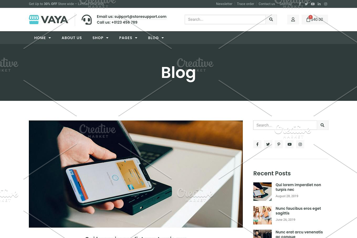E-commerce Elementor Template, a WordPress Template by Daniel IT (Photo 5 of 6)