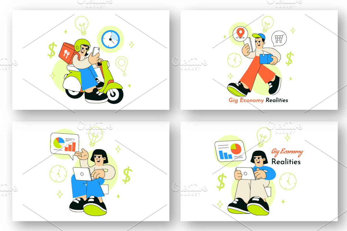10 Gig Economy Realities, a Finance Illustration by denayunebgt (Photo 3 of 4)