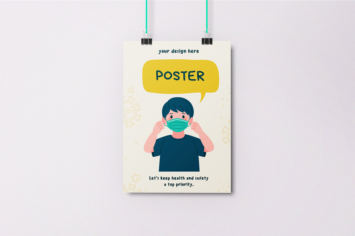 A2 Hanging Poster Mockup, a Print Template by 2M GRAPHICS DESIGN (Photo 7 of 10)