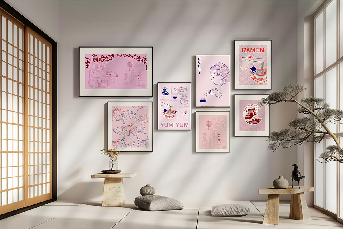 Wabi Sabi Wall Art, a Decorative Illustration by Mio Buono (Photo 9 of 10)