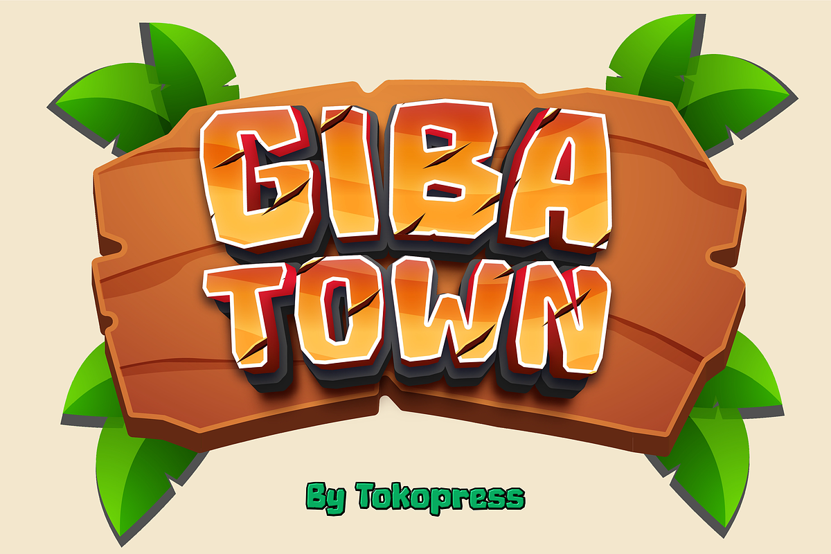 GIBATOWN, a Sans Serif Font by TokoPress (Photo 1 of 10)