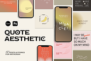 Quote Aesthetics CANVA PS, a Social Media Template by Kimo Studio (Thumbnail 1 of 14)