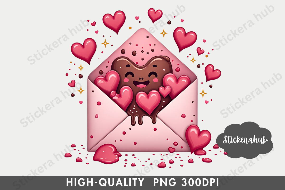 Cute Valentine Clipart Png, a Seasonal Illustration by Stickera Hub (Photo 13 of 15)