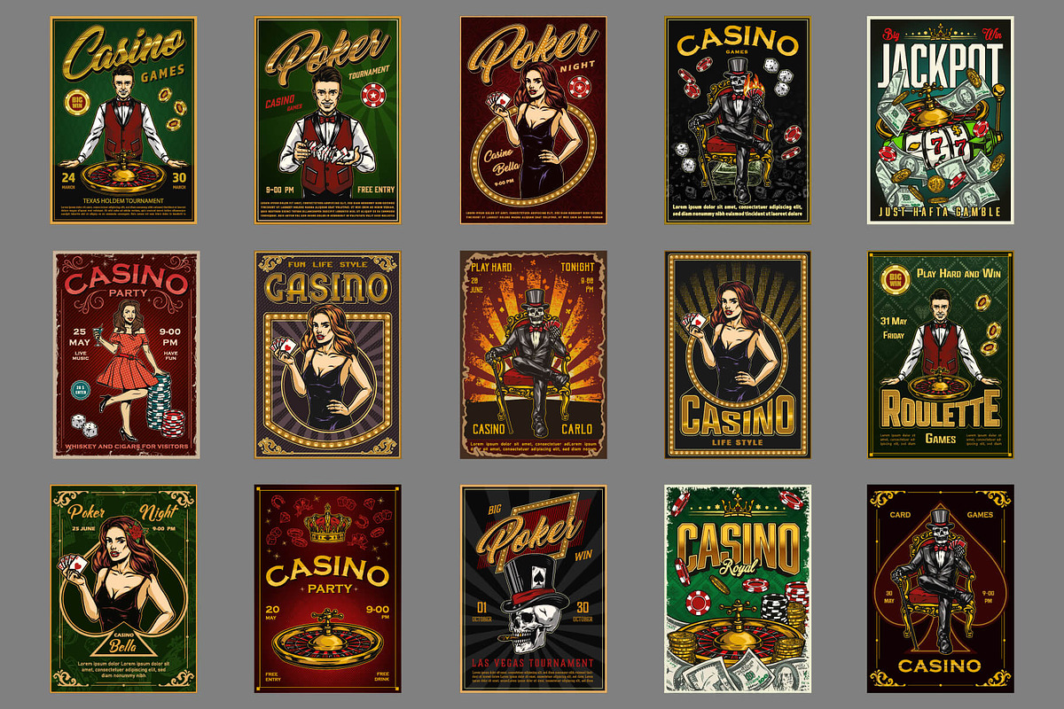 50 Gambling posters, a Brochure Template by DGIM studio (Photo 2 of 6)