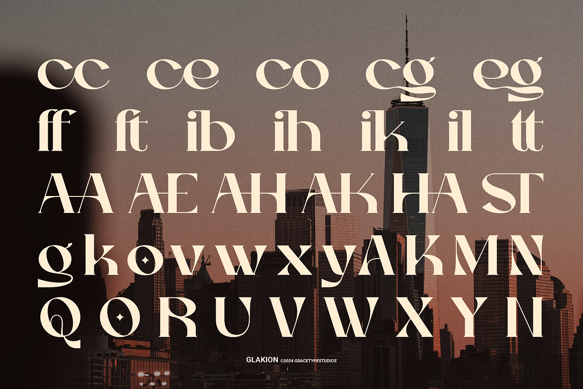 Glakion | Modern Display Serif, a Serif Font by gracetype_studio (Photo 14 of 14)
