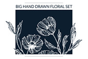 Hand drawn isolated flowers set, an Object Graphic by SpaceNymph (Thumbnail 1 of 5)