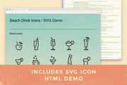 Beach Drinks Icons, an Outline Icon by Ben Buysse (Thumbnail 3 of 3)