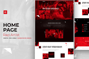 Rap Artist - Elementor Pro Layout