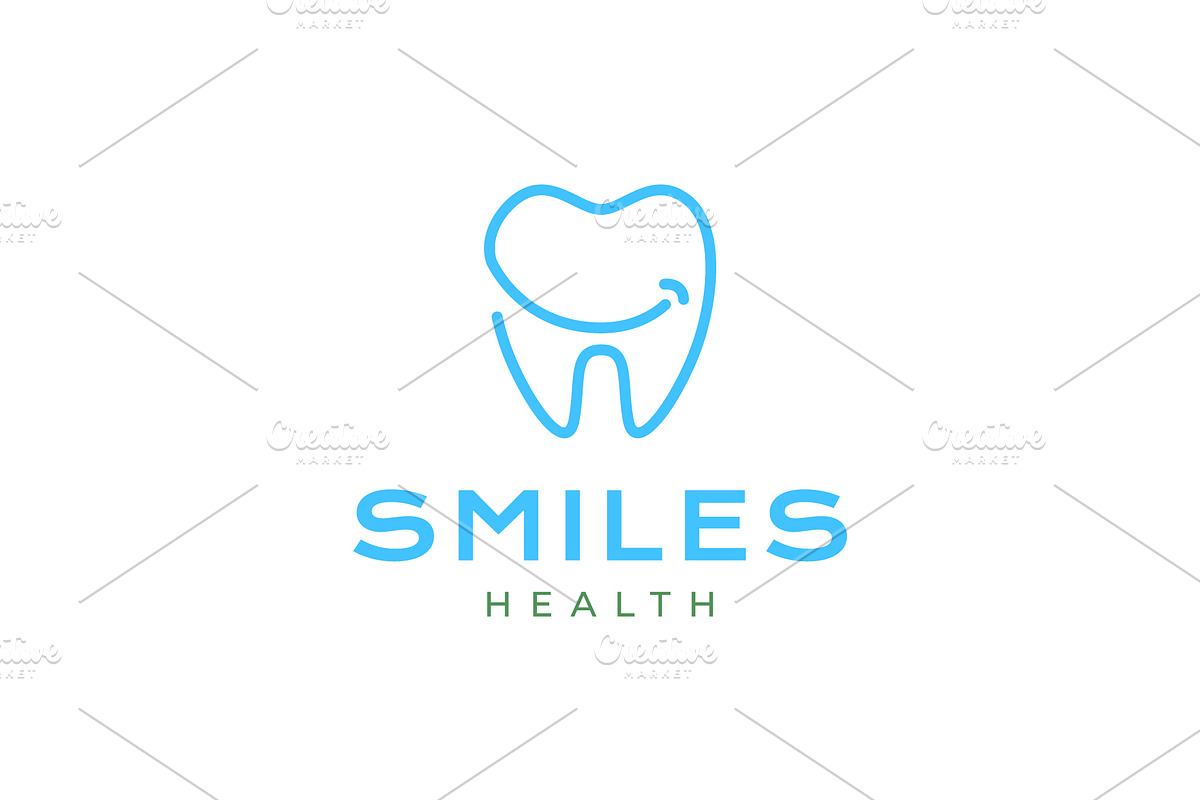 tooth dental smile happy face logo, a Branding & Logo Template by devastd