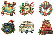 Christmas Travel Clipart, an Illustration by DreamPrint404 (Thumbnail 5 of 5)