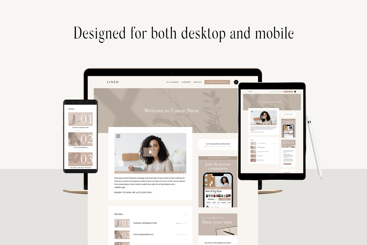 Kajabi Product Template for Courses, a Landing Page Template by Pixel & Flow (Photo 7 of 8)