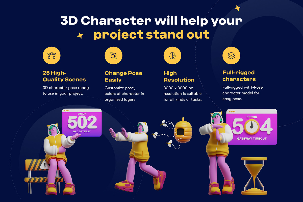Website Maintenance 3D Character, a Characters & Person 3D Model by orenjidesign (Photo 2 of 8)