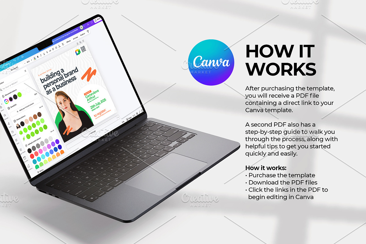 Seminar Digital Flyer | Canva & PSD, a Social Media Template by Vintage Impressions (Photo 3 of 6)
