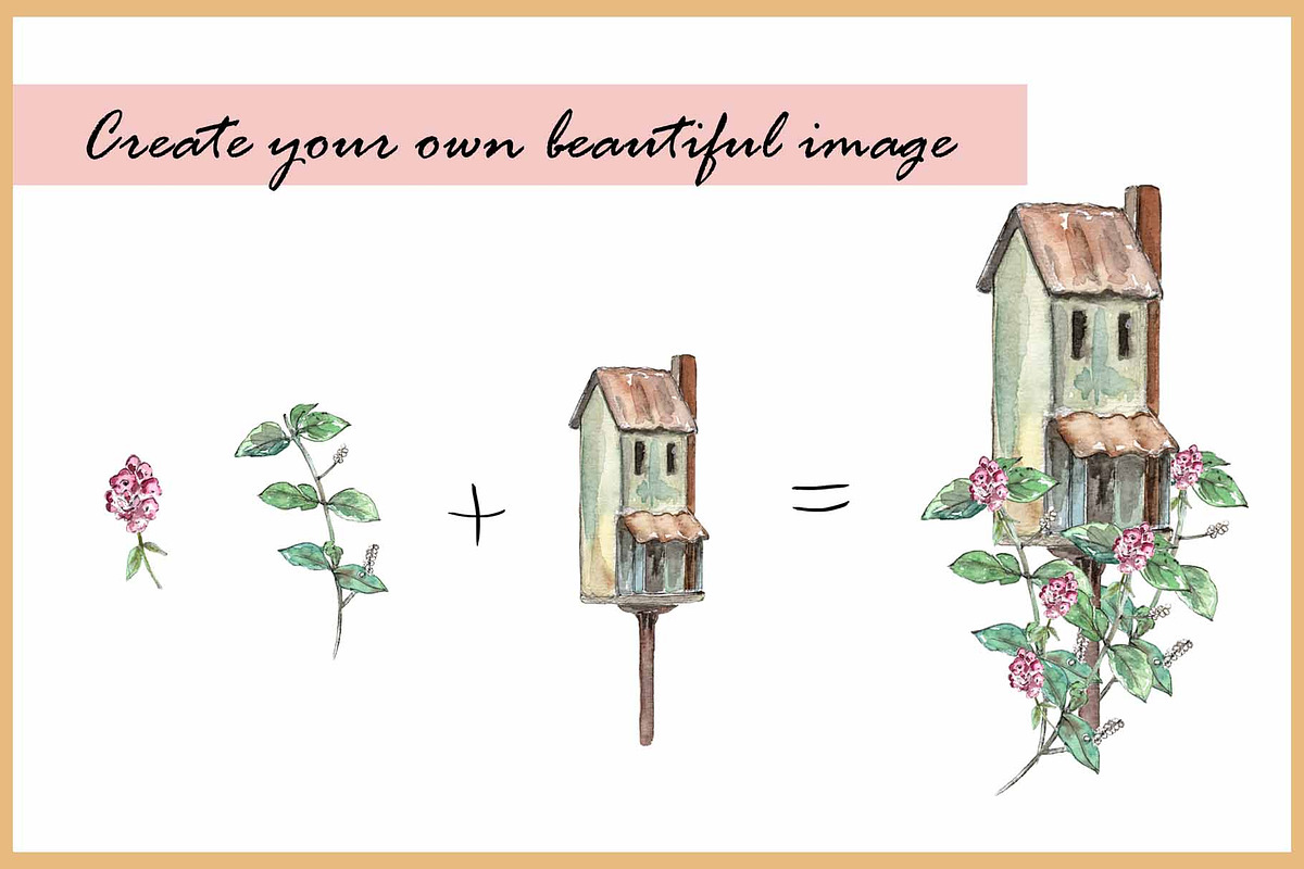 Birds & Cats-Watercolor Clipart, an Animal Illustration by VianneArt (Photo 9 of 9)