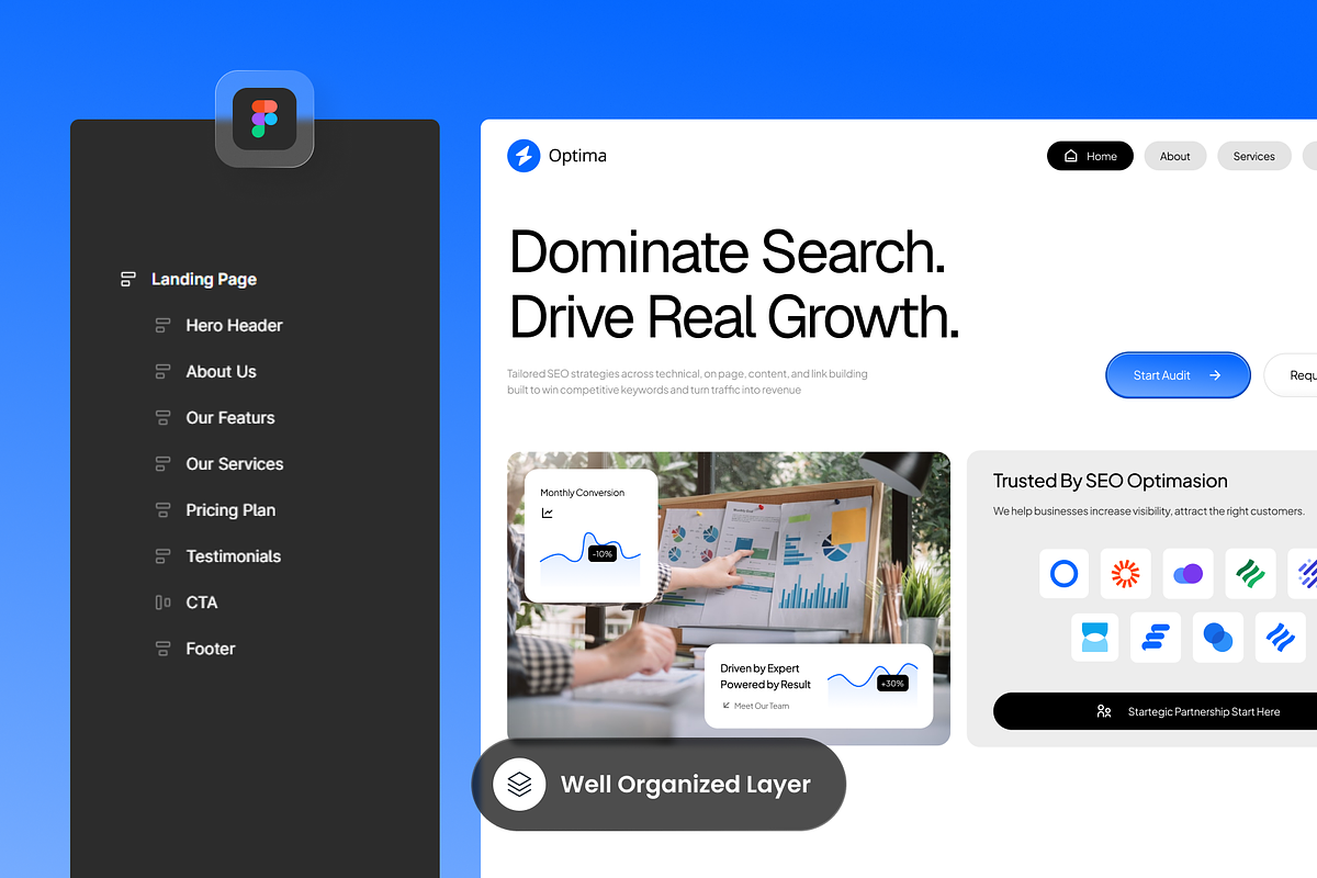 Optima - SEO Marketing Landing Page preview 2
