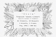“Charm” Tropical Leaves Lineart, an Illustration by Sense Library (Thumbnail 1 of 23)