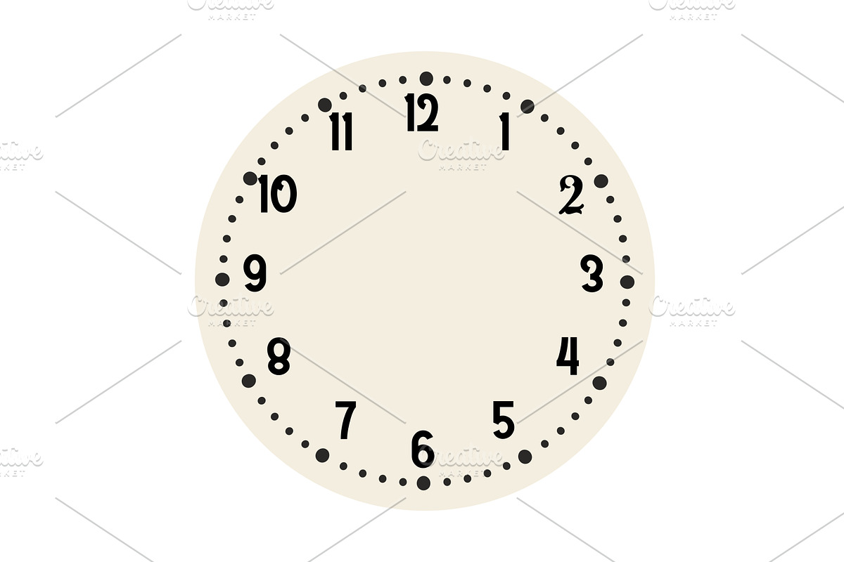 Retro round clock face, an Object Illustration by Things for designers