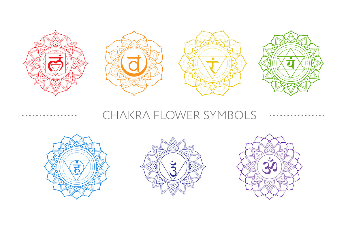 Chakra Animal Flower Symbols Set, an Animal Illustration by Flo Sacred Art (Photo 3 of 9)