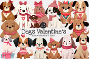 Whimsical Dogs Valentine's Day Clipa, an Illustration by Designworld (Thumbnail 1 of 5)