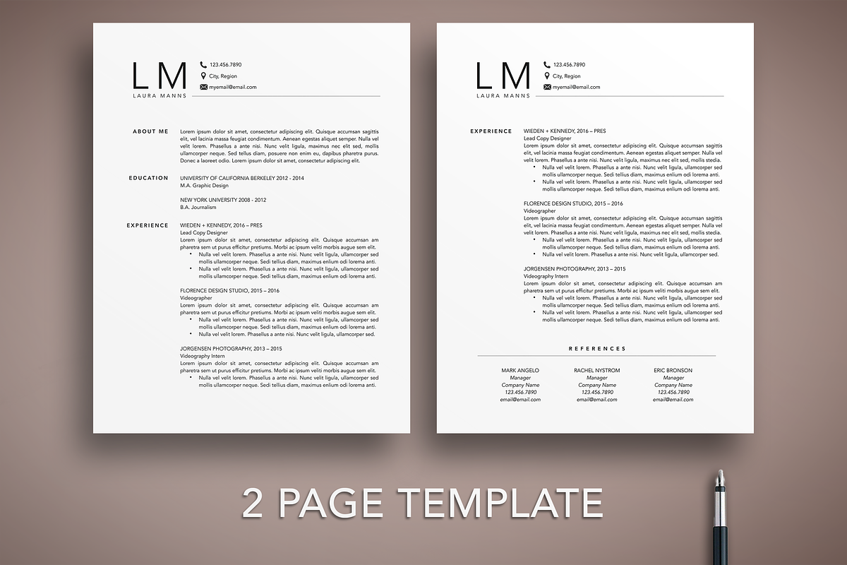 Professional Resume/CV Template, a Resume Template by The Creative Resume (Photo 2 of 8)