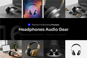 Headphones & Audio Gear AI Prompt, a Technology Photo by cidcud_graphic