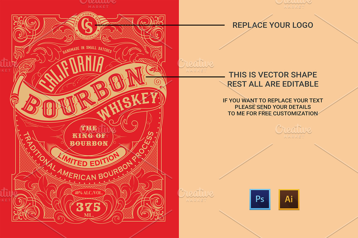 Whiskey Label Logo, a Branding & Logo Template by Shwet Art (Photo 2 of 3)