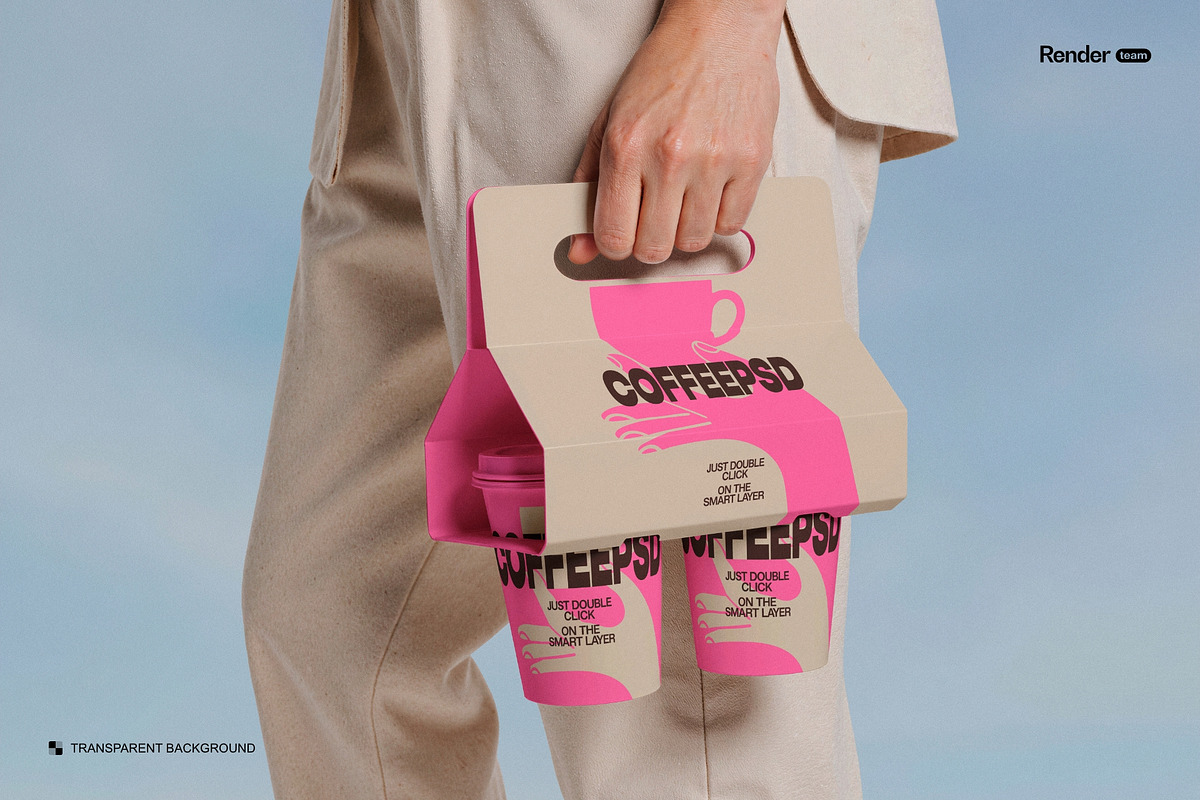 Paper Cup Mockup Set, a Packaging Mockup by Renderteam (Photo 12 of 13)