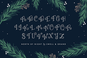 North By Night, A Christmas Font