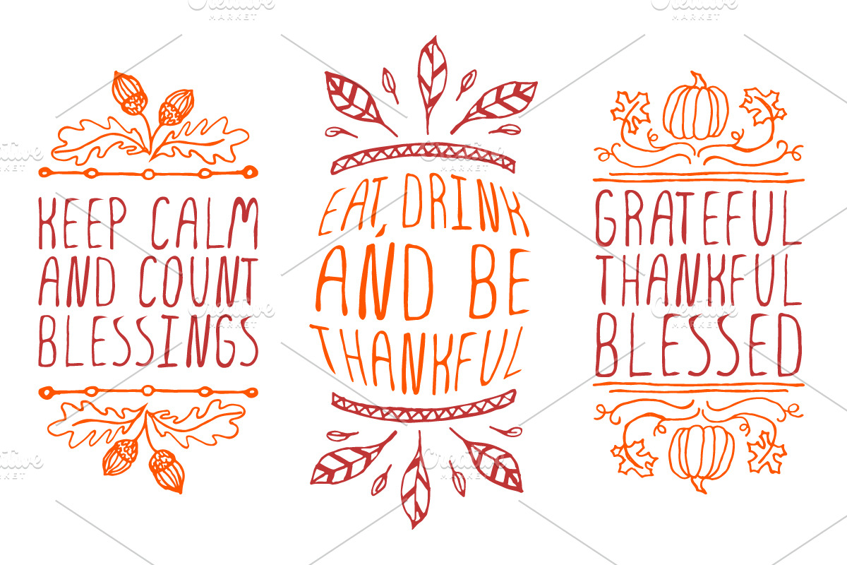 Thanksgiving - handdrawn elements 2, an Illustration by AV Design (Photo 1 of 4)