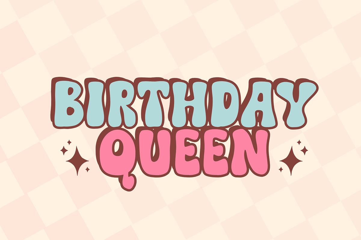 Groovy Rainbow is groovy font, a Serif Font by Brown Cupple (Photo 3 of 5)
