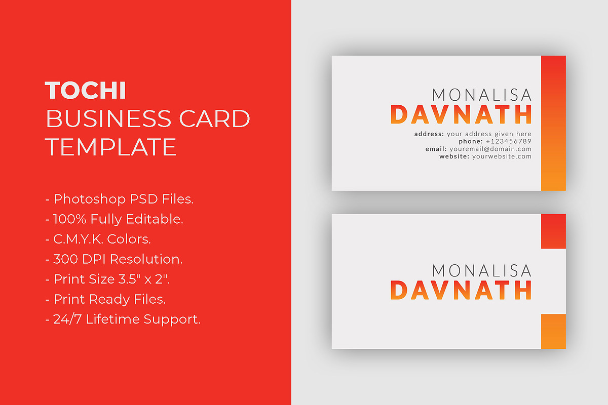 TOCHI Business Card Template, a Business Card Template by Dueza.Com
