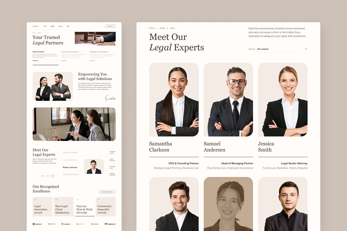 LegaLite - Law Firm Website, an UI Kit Template by peterdraw (Photo 4 of 5)