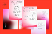 Breast Cancer, Pink October Posters, a Poster Template by line & plane (Thumbnail 3 of 7)